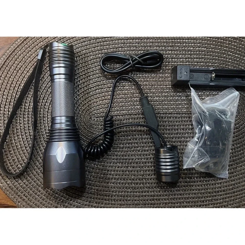 ANEKIM TC10 Long Range Predator Hunting Light Flashlight Kit Rechargeable LED